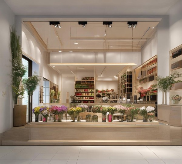 花店信息设计案例图纸，打造顾客满意的现代花店